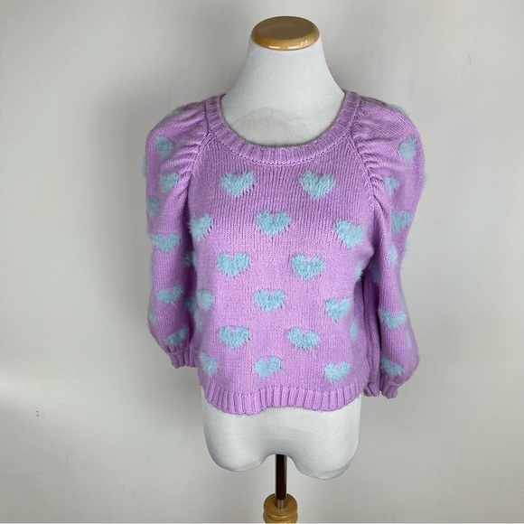For Love & Lemons Scarlet Puff Sleeve Sweater Size XL - Picture 4 of 7
